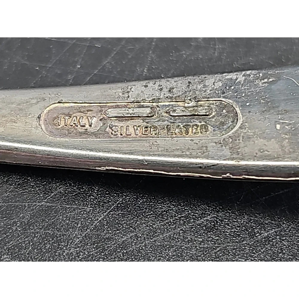 Vintage EALES 1779 Silver Plated Small Soup Spoon  - Made in Italy - 6 inches